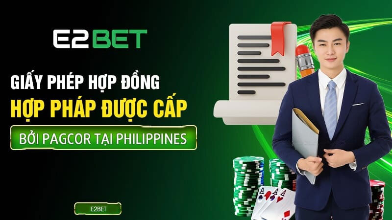 Giấy phép hoạt động cá cược hợp pháp bởi PAGCOR